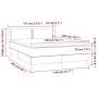 Box spring bed with dark brown fabric mattress 140x200 cm by vidaXL, Beds and slatted bases - Ref: Foro24-3126728, Price: 417...