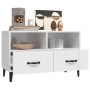 Glänzend weißer Sperrholz-TV-Schrank 80x36x50 cm von vidaXL, TV-Möbel - Ref: Foro24-812597, Preis: 60,12 €, Rabatt: %