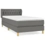 Box spring bed with dark gray fabric mattress 100x200 cm by vidaXL, Beds and slatted bases - Ref: Foro24-3127022, Price: 318,...