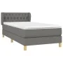 Box spring bed with dark gray fabric mattress 100x200 cm by vidaXL, Beds and slatted bases - Ref: Foro24-3127022, Price: 318,...