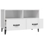 Glänzend weißer Sperrholz-TV-Schrank 80x36x50 cm von vidaXL, TV-Möbel - Ref: Foro24-812597, Preis: 60,12 €, Rabatt: %