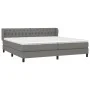 Box spring bed with dark gray fabric mattress 200x200 cm by vidaXL, Beds and slatted bases - Ref: Foro24-3126510, Price: 593,...