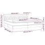 Box spring bed with dark gray fabric mattress 200x200 cm by vidaXL, Beds and slatted bases - Ref: Foro24-3126510, Price: 593,...