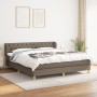 Cama box spring con colchón tela gris taupe 160x200 cm de vidaXL, Camas y somieres - Ref: Foro24-3127057, Precio: 536,51 €, D...