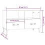 Glänzend weißer Sperrholz-TV-Schrank 80x36x50 cm von vidaXL, TV-Möbel - Ref: Foro24-812597, Preis: 60,12 €, Rabatt: %