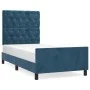 Dark blue velvet bed frame with headboard 80x200 cm by vidaXL, Beds and slatted bases - Ref: Foro24-3125908, Price: 154,00 €,...
