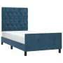Dark blue velvet bed frame with headboard 80x200 cm by vidaXL, Beds and slatted bases - Ref: Foro24-3125908, Price: 154,00 €,...
