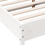 Estructura de cama sin colchón madera de pino blanca 150x200 cm