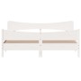 Estructura de cama sin colchón madera maciza blanca 200x200 cm