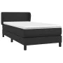 Box spring bed with black synthetic leather mattress 90x190 cm by vidaXL, Beds and slatted bases - Ref: Foro24-3127169, Price...