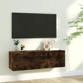 TV stand made of smoked oak plywood, 100x30x30 cm by vidaXL, TV Furniture - Ref: Foro24-815096, Price: 42,47 €, Discount: %