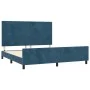Estructura cama con cabecero terciopelo azul oscuro 180x200 cm de vidaXL, Camas y somieres - Ref: Foro24-3125651, Precio: 222...