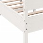 Estructura de cama sin colchón madera de pino blanca 140x200 cm