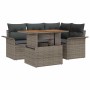 Conjunto de sofá de jardín Manual 5 pcs Gris 100 x 55 x 73 cm