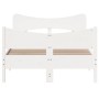 Estructura de cama sin colchón madera de pino blanca 120x200 cm