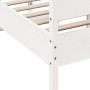 Estructura de cama sin colchón madera de pino blanca 120x200 cm