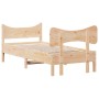 Estructura de cama sin colchón madera maciza de pino 90x200 cm