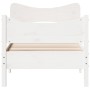 Estructura de cama sin colchón madera de pino blanca 90x200 cm