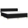 Box spring bed with black fabric mattress 180x200 cm by vidaXL, Beds and slatted bases - Ref: Foro24-3126983, Price: 547,32 €...