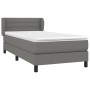 Cama box spring con colchón tela gris oscuro 80x200 cm de vidaXL, Camas y somieres - Ref: Foro24-3126278, Precio: 300,31 €, D...