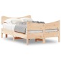 Estructura de cama sin colchón madera maciza de pino 120x190 cm