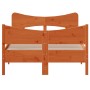 Estructura de cama sin colchón madera maciza marrón 120x190 cm