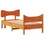 Estructura de cama sin colchón madera maciza marrón 90x190 cm
