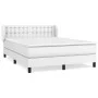 Box spring bed with white synthetic leather mattress 140x200cm by vidaXL, Beds and slatted bases - Ref: Foro24-3127314, Price...