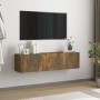 TV-Wandschrank aus geräuchertem Eichensperrholz, 120 x 30 x 30 cm von vidaXL, TV-Möbel - Ref: Foro24-815099, Preis: 50,98 €, ...