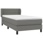 Cama box spring con colchón tela gris oscuro 90x200 cm de vidaXL, Camas y somieres - Ref: Foro24-3126294, Precio: 316,35 €, D...