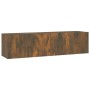 Mueble de pared TV contrachapado roble ahumado 120x30x30 cm de vidaXL, Muebles TV - Ref: Foro24-815099, Precio: 50,88 €, Desc...
