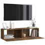 TV-Wandschrank aus geräuchertem Eichensperrholz, 120 x 30 x 30 cm von vidaXL, TV-Möbel - Ref: Foro24-815099, Preis: 50,98 €, ...