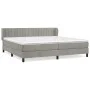 Box spring bed with light gray velvet mattress 200x200 cm by vidaXL, Beds and slatted bases - Ref: Foro24-3127631, Price: 560...