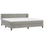 Box spring bed with light gray velvet mattress 200x200 cm by vidaXL, Beds and slatted bases - Ref: Foro24-3127631, Price: 560...