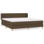 Box spring bed with dark brown fabric mattress 180x200 cm by vidaXL, Beds and slatted bases - Ref: Foro24-3126824, Price: 547...