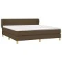 Box spring bed with dark brown fabric mattress 180x200 cm by vidaXL, Beds and slatted bases - Ref: Foro24-3126824, Price: 547...