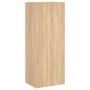 Muebles de TV de pared 5 pzas madera de ingeniería roble Sonoma
