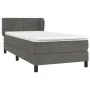Box spring bed with dark gray velvet mattress 80x200 cm by vidaXL, Beds and slatted bases - Ref: Foro24-3127458, Price: 303,2...