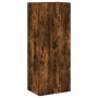 Muebles de TV de pared 5 pzas madera ingeniería roble ahumado