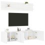Muebles de TV de pared 6 piezas madera de ingeniería blanco en Muebles TV | Comprar online en Foro24