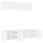 Muebles de TV de pared 6 piezas madera de ingeniería blanco