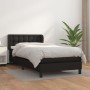 Box spring bed with black synthetic leather mattress 90x190 cm by vidaXL, Beds and slatted bases - Ref: Foro24-3127283, Price...
