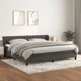 Box spring bed with dark gray velvet mattress 200x200 cm by vidaXL, Beds and slatted bases - Ref: Foro24-3127692, Price: 561,...