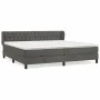 Box spring bed with dark gray velvet mattress 200x200 cm by vidaXL, Beds and slatted bases - Ref: Foro24-3127692, Price: 561,...