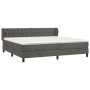 Box spring bed with dark gray velvet mattress 200x200 cm by vidaXL, Beds and slatted bases - Ref: Foro24-3127692, Price: 579,...