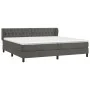 Box spring bed with dark gray velvet mattress 200x200 cm by vidaXL, Beds and slatted bases - Ref: Foro24-3127692, Price: 561,...