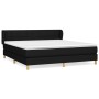 Box spring bed with black fabric mattress 180x200 cm by vidaXL, Beds and slatted bases - Ref: Foro24-3126823, Price: 560,24 €...