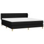 Box spring bed with black fabric mattress 180x200 cm by vidaXL, Beds and slatted bases - Ref: Foro24-3126823, Price: 560,24 €...