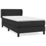 Box spring bed with black synthetic leather mattress 100x200 cm by vidaXL, Beds and slatted bases - Ref: Foro24-3127295, Pric...