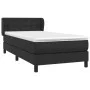 Box spring bed with black synthetic leather mattress 100x200 cm by vidaXL, Beds and slatted bases - Ref: Foro24-3127295, Pric...